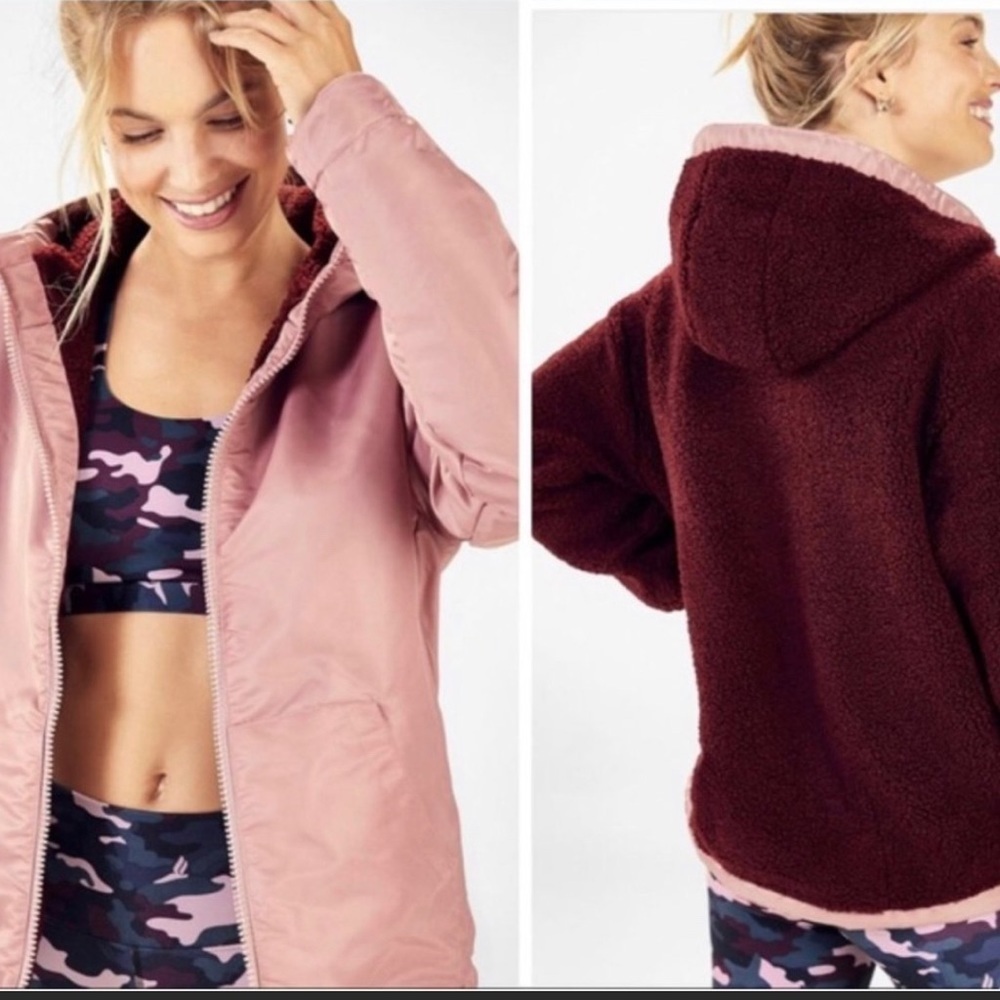 Fabletics reversible Cher Polar Sherpa  jacket